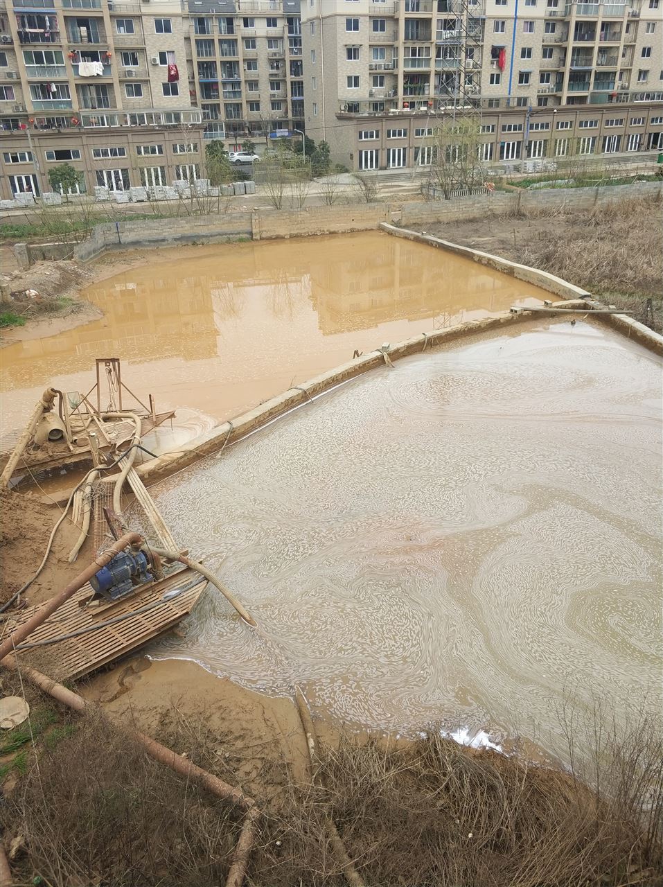 万城镇沉淀池淤泥清理-厂区废水池淤泥清淤