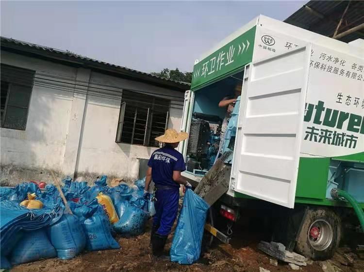 万城镇工业污泥压干处理